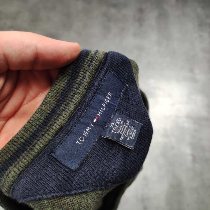 MĘSKI PREMIUM Sweter Kołnierzyk V Bawełna Tommy Hilfiger Elegancki