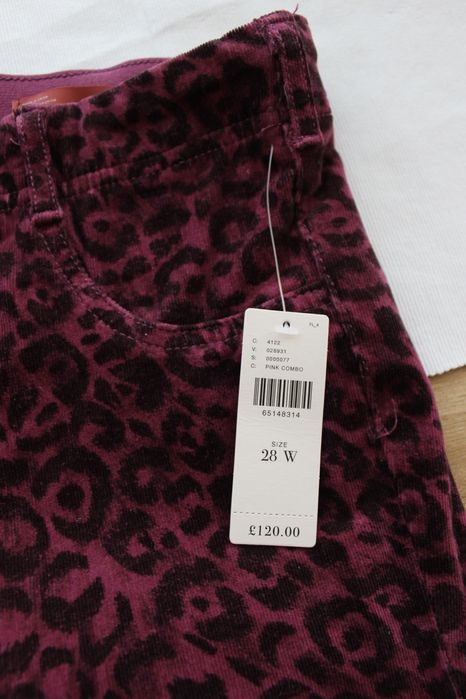 Calças bombazine elásticas tigressa, tons de rosa/roxo, com etiqueta