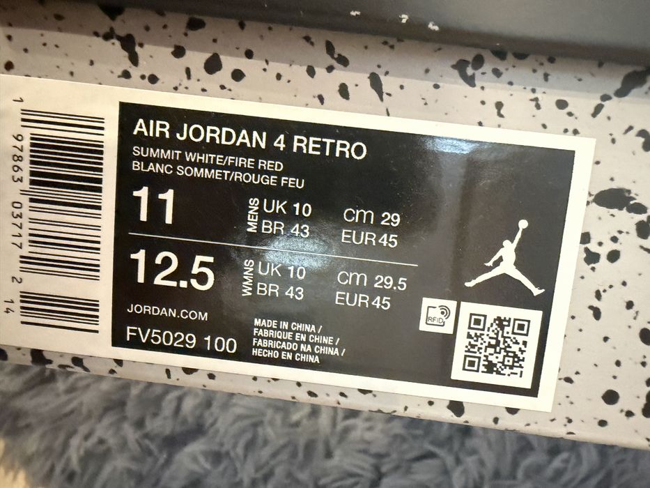 Jordan 4 White Cement rozm. 45