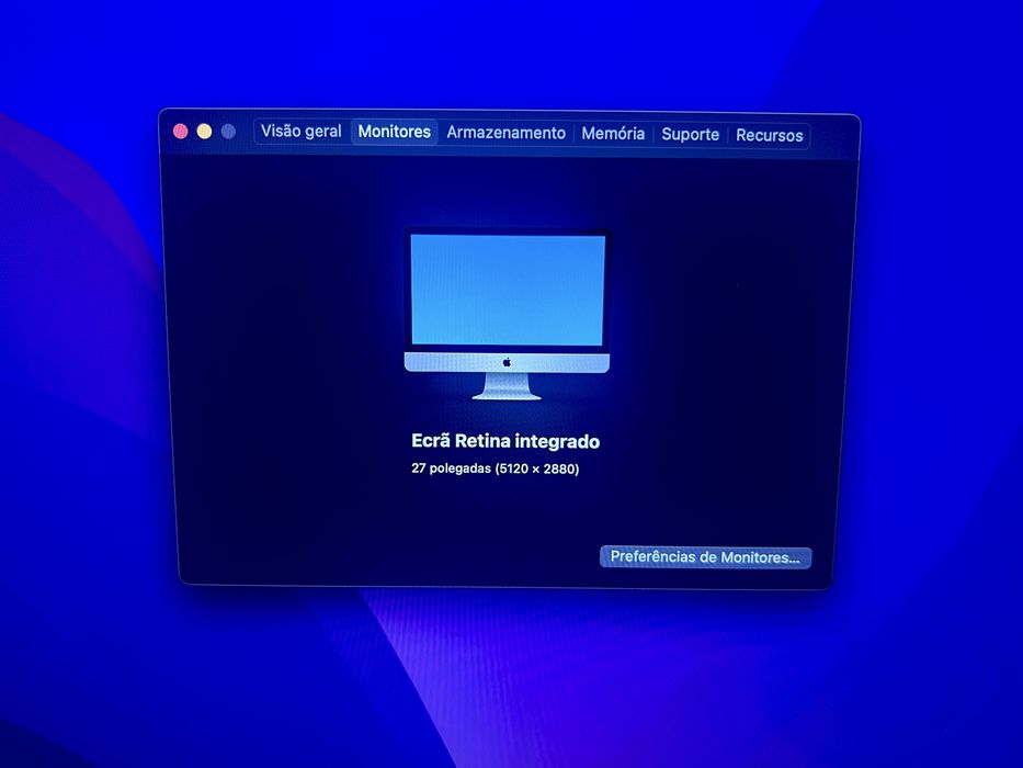 iMac 27” Retina 5K i7 4.0Ghz 32Gb SSD512 GB