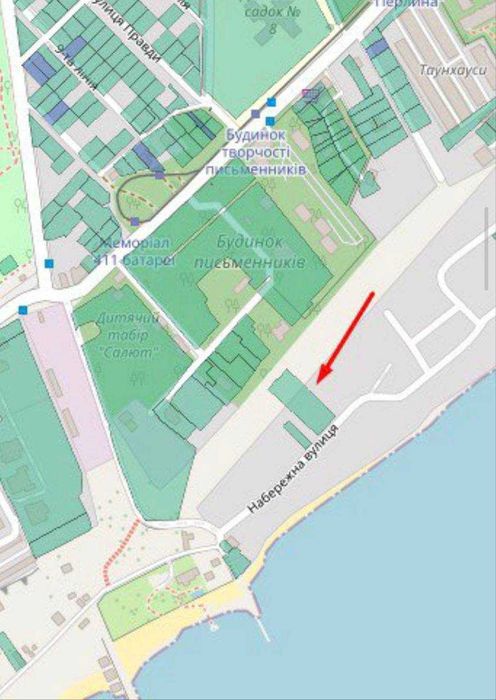 Участок 24 сотки рядом с парком 411 Батареи. Морская сторона. 1K13
