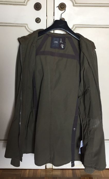 Casaco de meia-estação com capuz verde escuro G-Star Raw