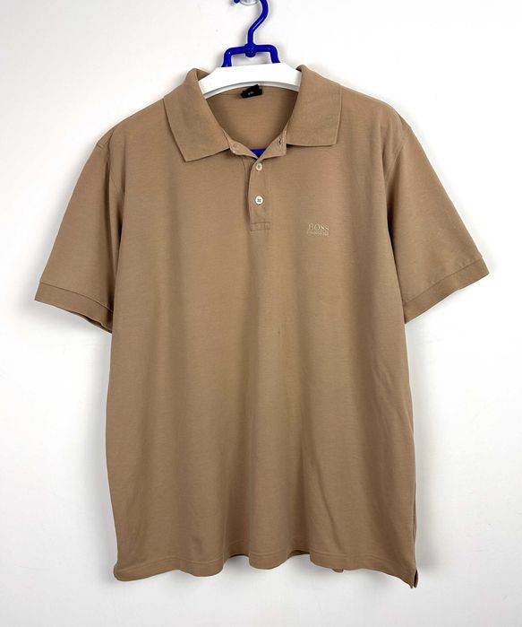 Koszulka polo HUGO BOSS męska casual beżowa r. XL