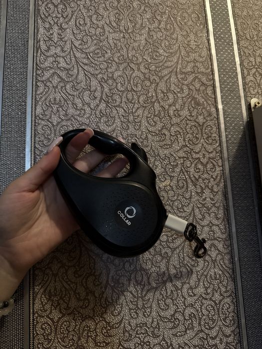 Повідець-рулетка CoLLaR для собак, розмір XS, 12 кг, 3 м, світловідбивна стрічка, чорний