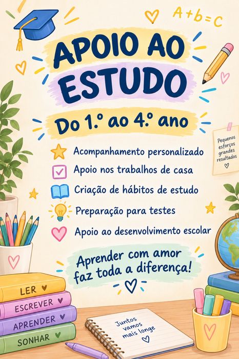 Explicações | Apoio ao estudo 1.º Ciclo