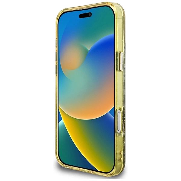 Etui Guess IML Metal Glitter 4G Circle Triangle MagSafe na iPhone 16 P