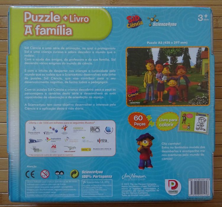 Puzzle + Livro A Família - SID Ciência - Science4you