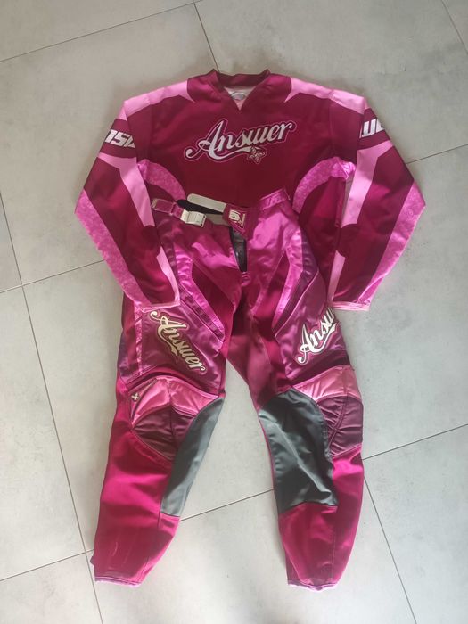 Strój enduro pink