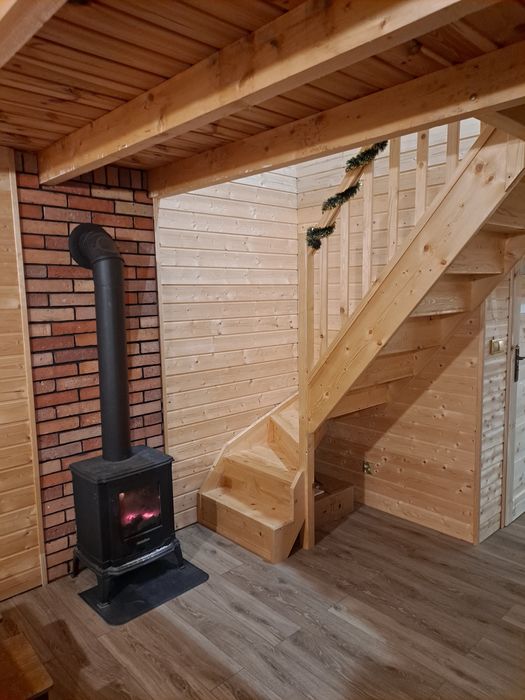 Domek nad jeziorem na Kaszubach na wzgórzu BALIA SAUNA