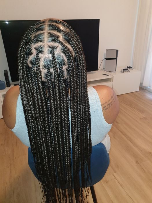 Tranças  com material  da cliente