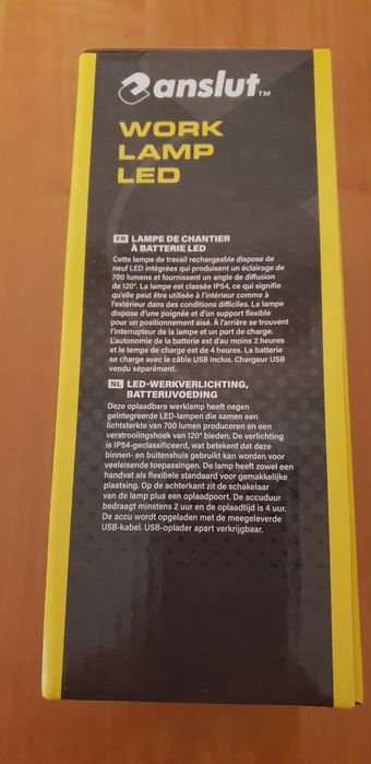 Ліхтар-прожектр світлодіодний укумуляторний Anslut USB  IP54