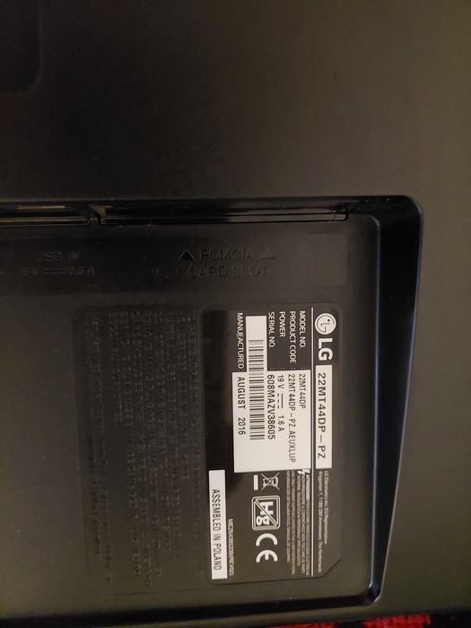 Monitor 22 cale z funkcją tv dvbt2