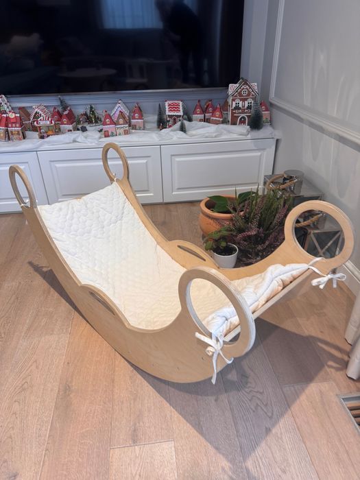 Drewniany Bujak z materacem