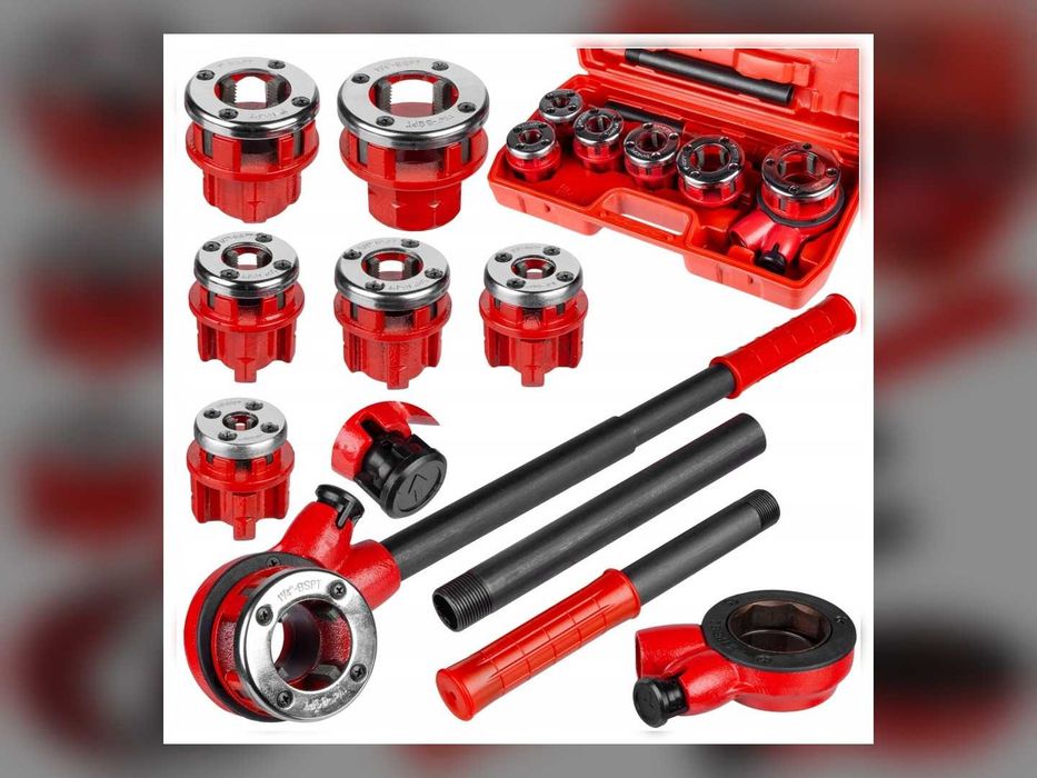 Gwintownica ręczna LEX do rur 6 głowic BSPT 1/4"-1 1/4