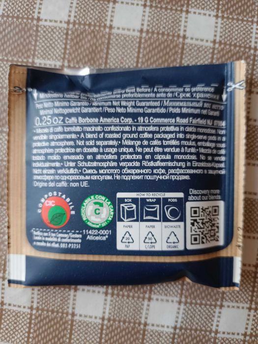 Kawa 20saszetek do ekspresów E.S.E. i kolbowych z dedykowanym sitkiem luz