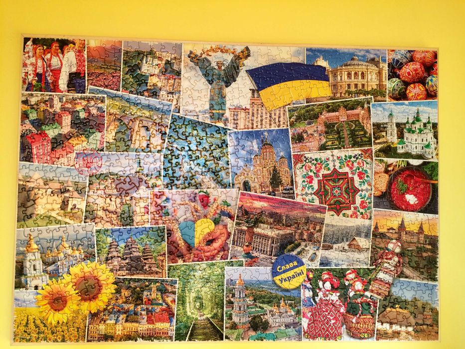 "Mapa" Ukrainy, obraz z puzzli - Украина картина