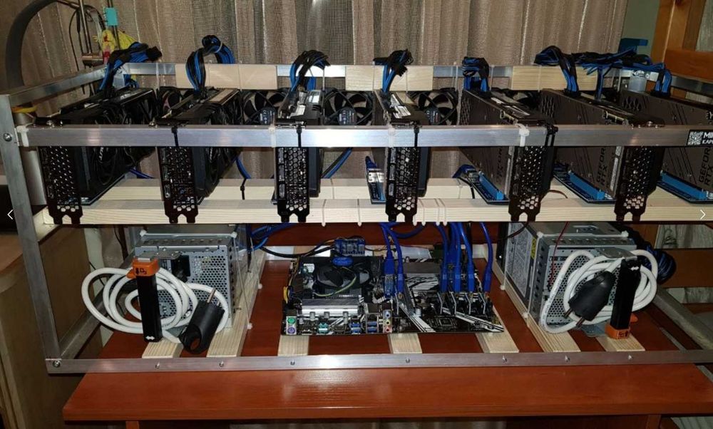 Продам ріги з відеокартами (відеокарти) після майнінгу (mining). Стан хороший.