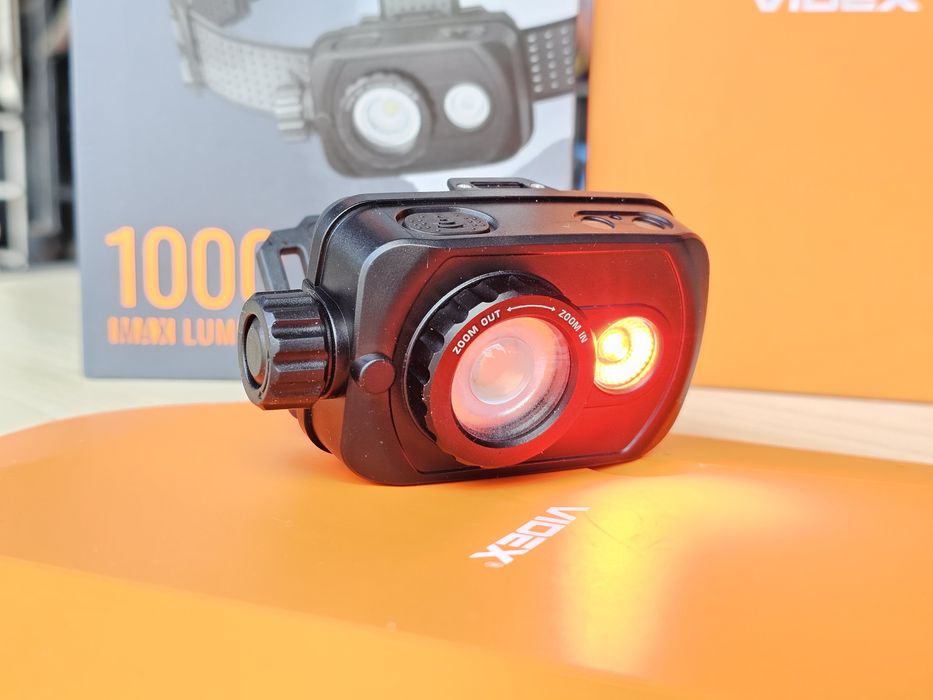 NEW! 1000Lm VIDEX VLF-H047Z якісний налобний акумуляторний ліхтарик