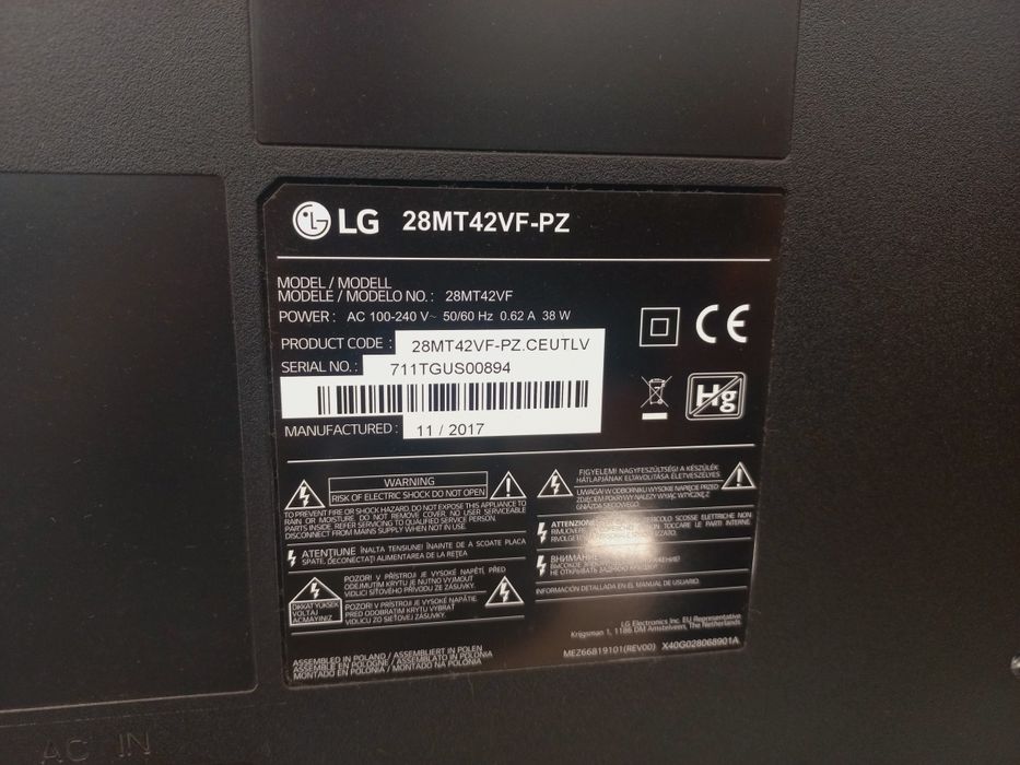 Televisão 28" LG para peças