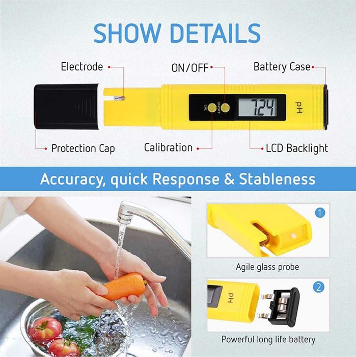 Tester wody wysoka dokładność cyfrowy miernik PH TDS