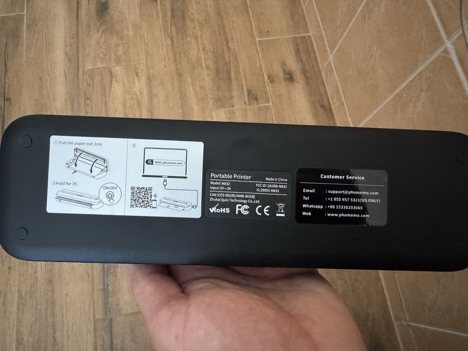Портативний бездротовий А4 термо принтер phomemo m832