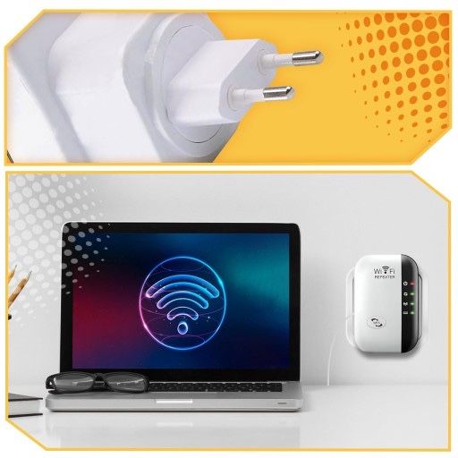 Wzmacniacz sygnału Wi-FI Mocny Repeater Access Point Router 300 Mb/s 2.4GHz