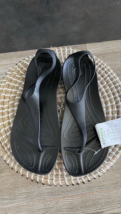 Crocs japonki sexi flip black W8 38/39 - produkcja Wietnam