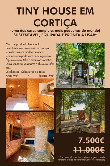 -Tiny House Única em Cortiça- 
"Uma das casas mais pequenas do mundo!!
