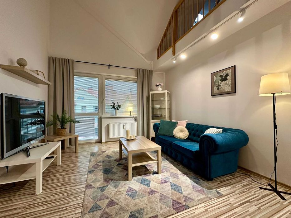 Ołtaszyn | 55,18 m² | 2 pokoje + antresola | garaż podziemny | 3 400 zł/mies.