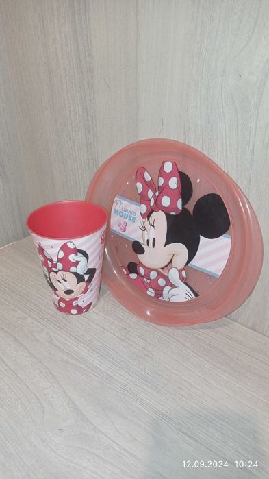 Набор посуды детской пластиковой Disney (стакан, тарелка)
Мини Маус
