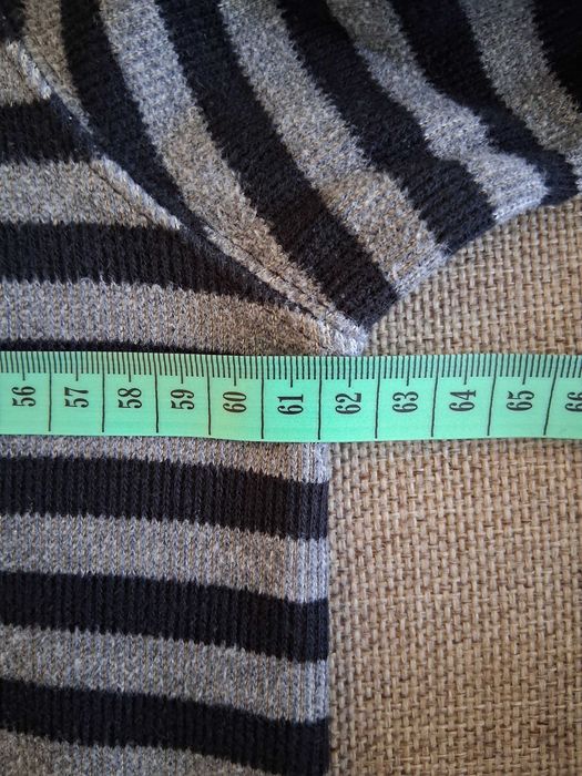 Męski sweter w szaro-czarne pasy r. XXL