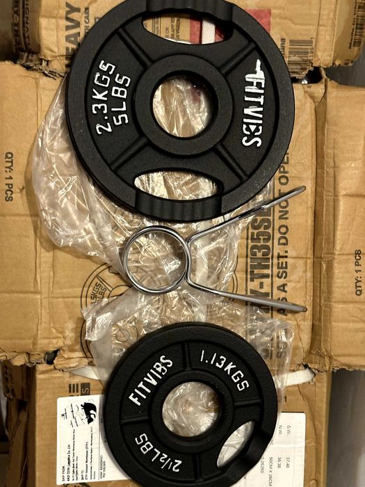 Zestaw żeliwne obciążenia na siłownię olimpijskie fi 50mm