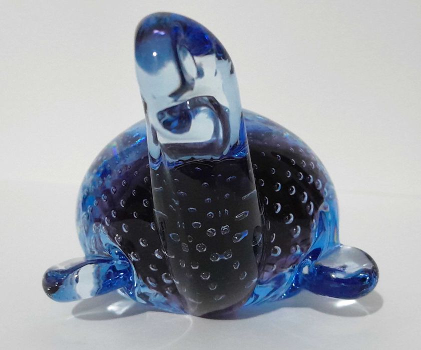 Tartaruga decorativa em vidro soprado