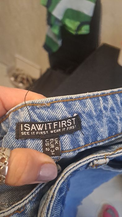 Spodnie damskie jeansowe xs/ S z rozporkami