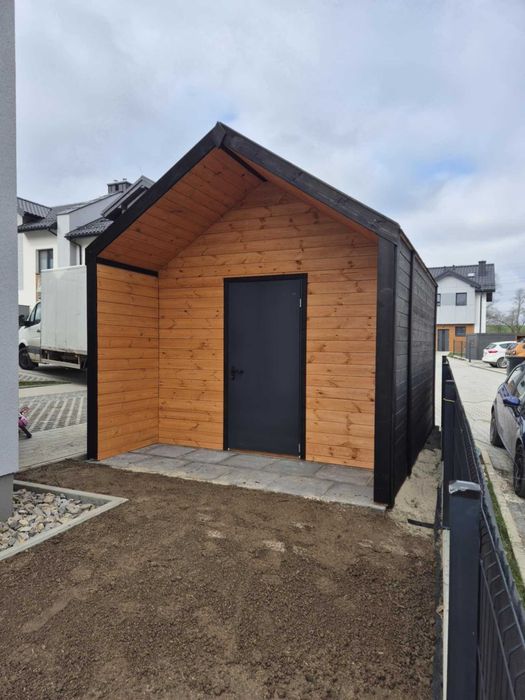 PROMOCJA -10% | • • • • Domek narzędziowy • • • • BARTEK 3x4 m z drewutnią DREWNOTRIK