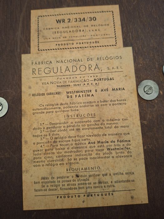 Relógio de parede Reguladora