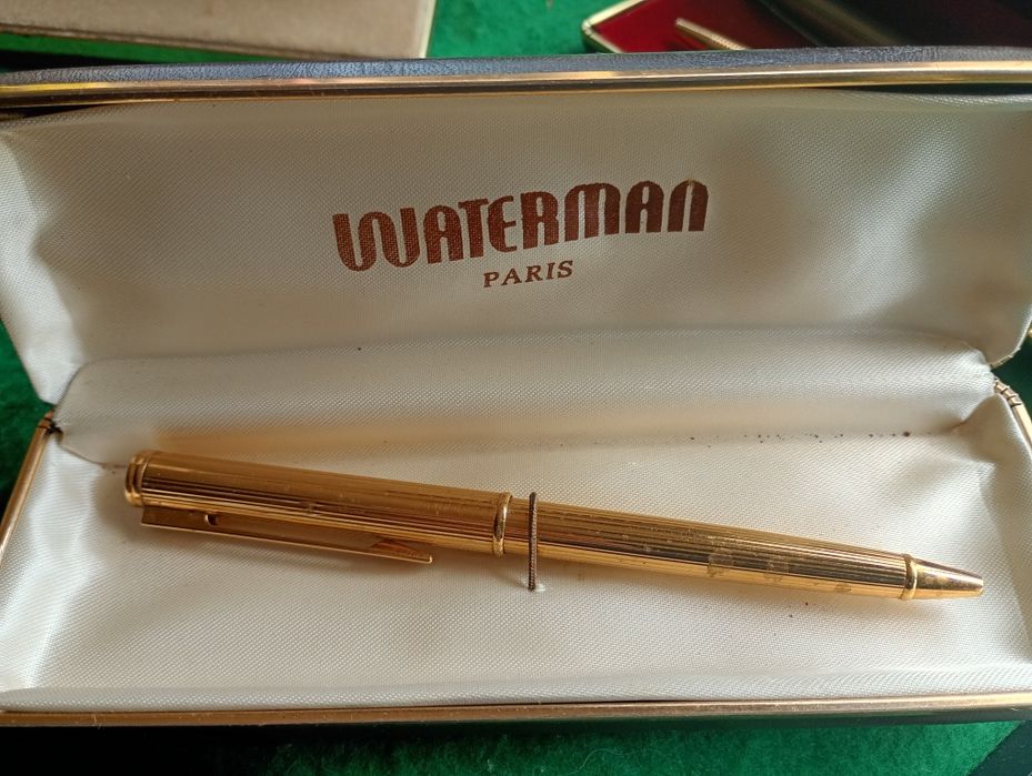 Caneta Waterman Gold plated no estojo original