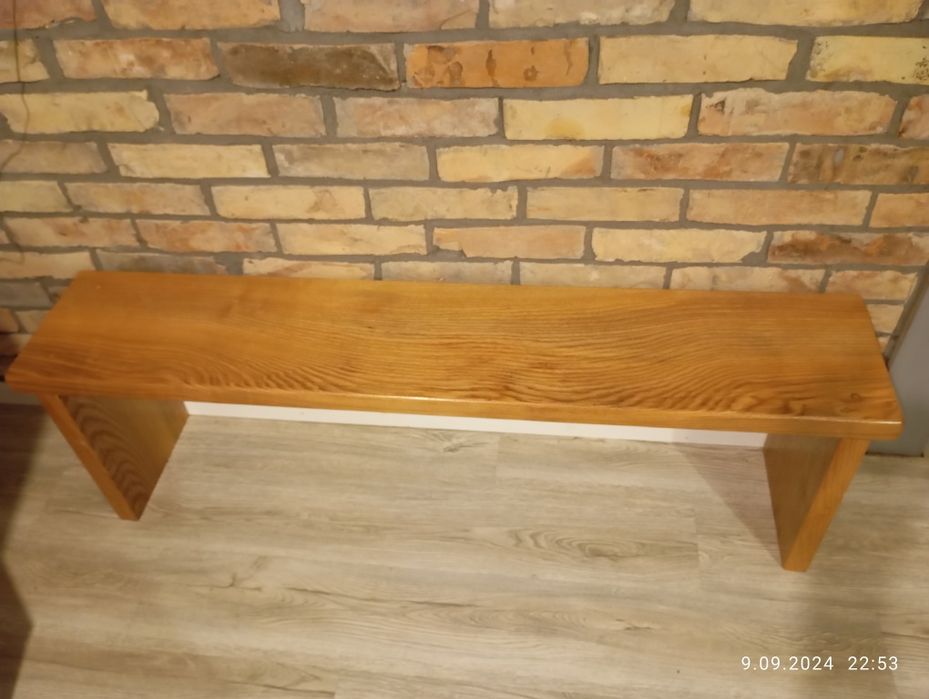 Ławka jesionowa do przedpokoju