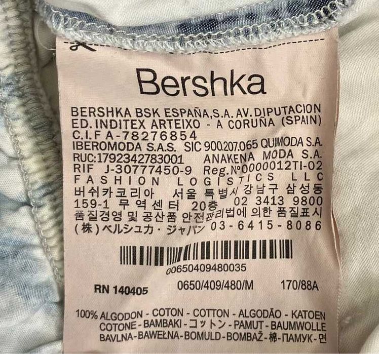 Modny, stylowy komplet jeansowych sukni XS/M Link/Bershka, 100%bawełna
