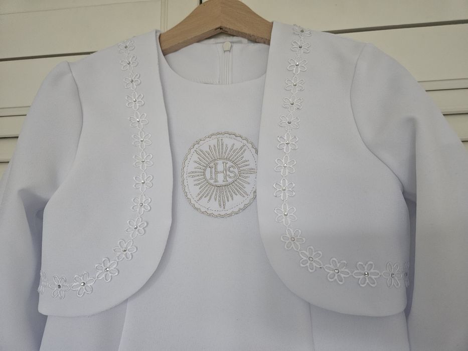 Sukienka komunijna z bolerkiem, alba firmy Opus, jak NOWA!