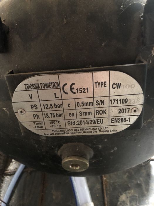 Kompresor olejowy Sprężarka 100l 12,5bar