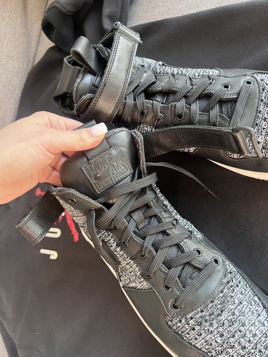 Чоловічі кросівки Nike Lunar Force 1 Flyknit Workboot Black/White/Grey