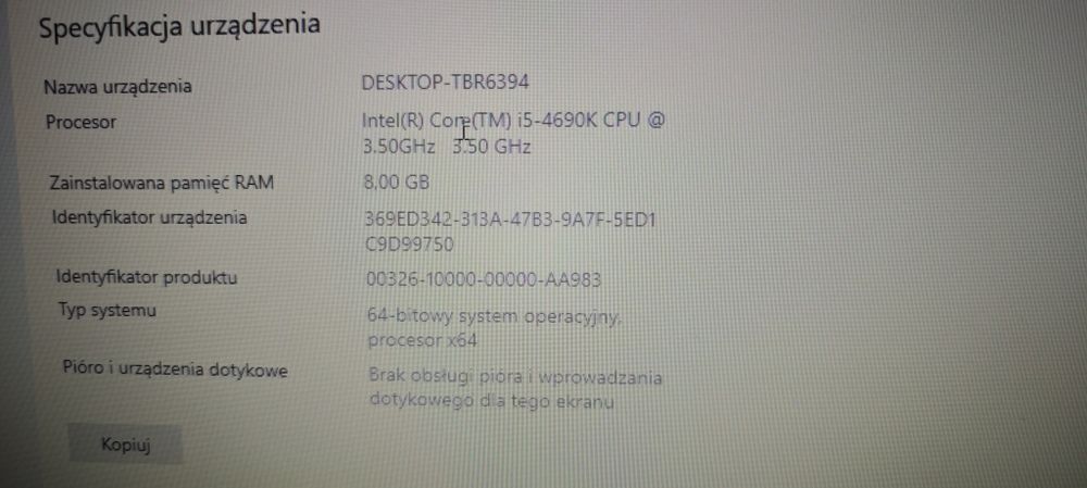 Komputer i5 4690k plus monitor  Samsung P2770FH 27" Full HD 1920x1080