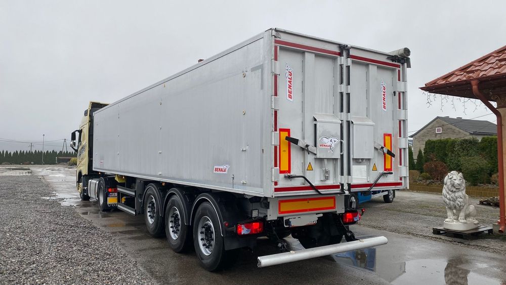 Benalu naczepa wywrotka  52m3/ 2014/2015 / klapo drzwi / cała aluminiowa / 2x szyber / 5900kg