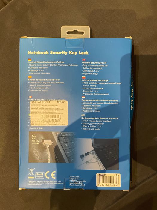 Logilink Notebook Security Key Lock (1,5m, 2 keys)