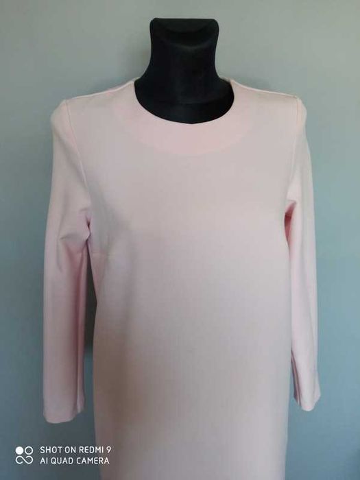 Sukienka z kieszeniami,pudrowy róż Mohito