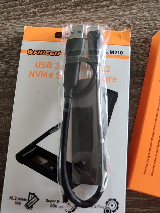 Карман (бокс) для SSD FIDECO M210CP USB 3.2 Gen 2 NVMe 10Gbps (USB-C)