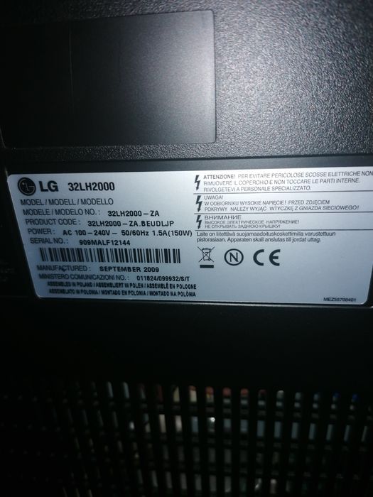 Televisão LG full HD diagonal
80,5cm