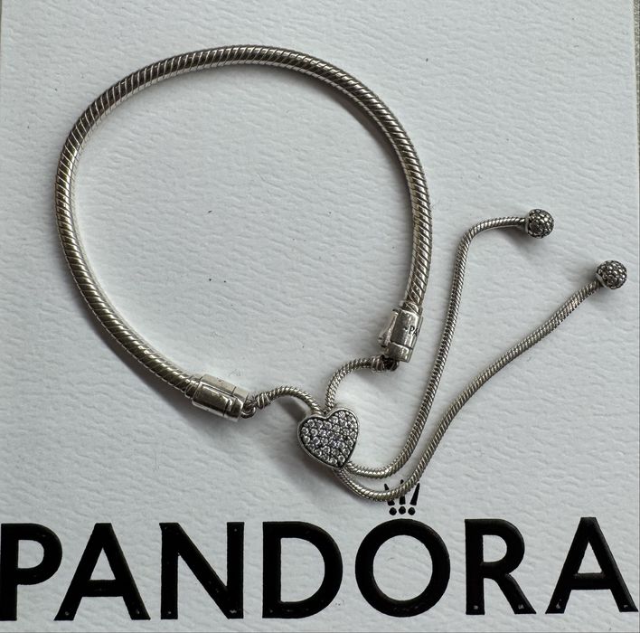Ściągana bransoletka o splocie wężykowym Pandora