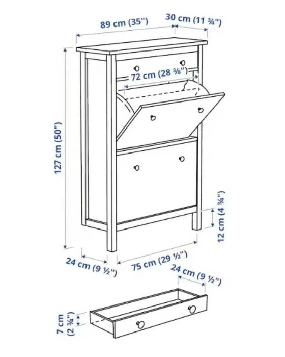 Szafka na buty Hemnes